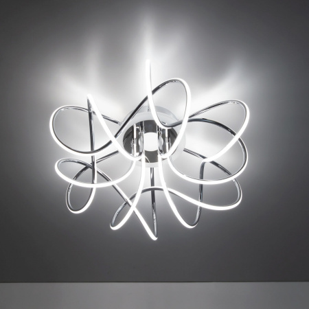 картинка Потолочная люстра светодиодная с пультом управлением смартфоном и голосом регулировкой цветовой температуры и яркости Джемини Смарт CL229A161E RGB от магазина BTSvet