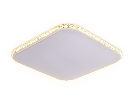 картинка Потолочный светильник светодиодный с подсветкой и пультом регулировкой цветовой температуры и яркости с ночным режимом Crystal FF75 от магазина BTSvet