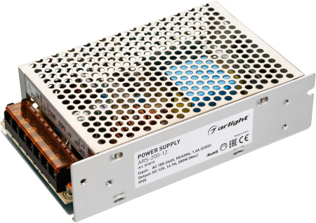 Блок питания ARS-200-12 (12V, 16.7A, 200W) (Arlight, IP20 Сетка, 2 года) 023610