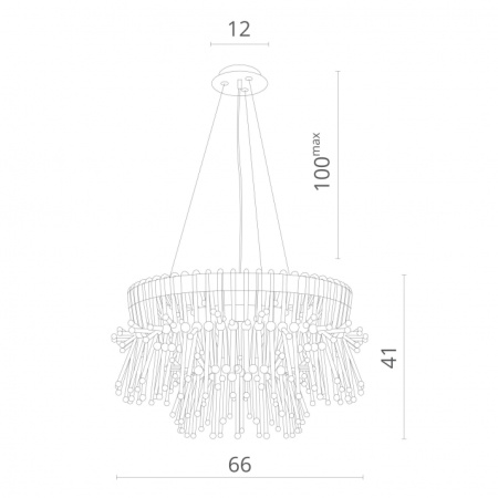 картинка Подвесная люстра хрустальная Vetro 7565/02 SP-7 от магазина BTSvet