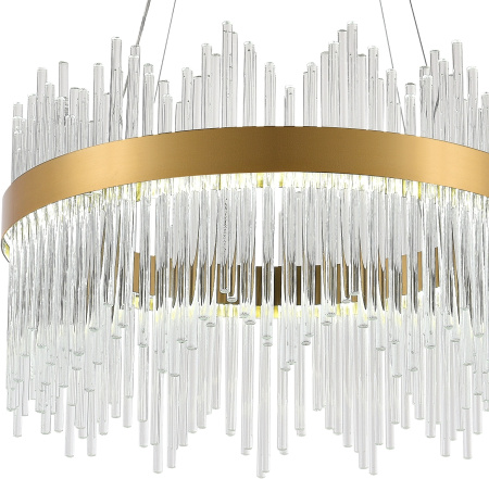 картинка Подвесная люстра хрустальная светодиодная с управлением смартфоном и пультом регулировкой цветовой температурой и яркости ночным режимом и таймером LED LAMPS 81260 от магазина BTSvet