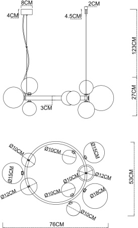 картинка Подвесной светильник Vincent A7790SP-10BK от магазина BTSvet