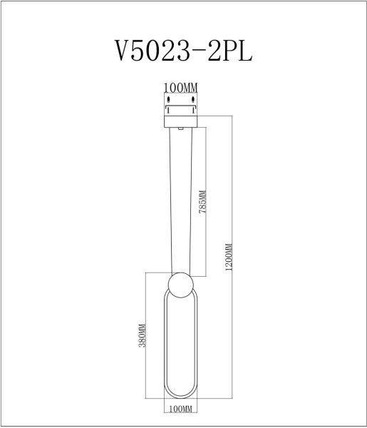 картинка Подвесной светильник светодиодный Store V5023-2PL от магазина BTSvet