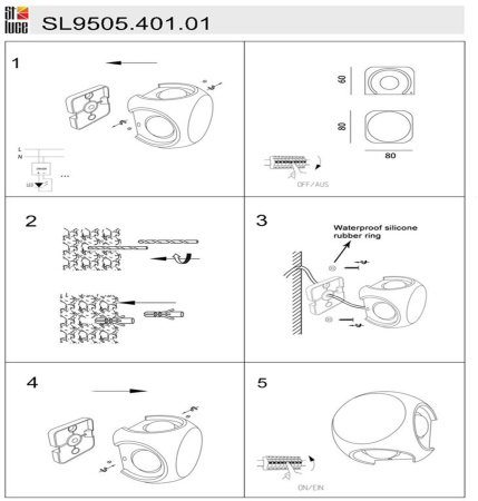 картинка Настенный светильник уличный Volti SL9505.401.01 от магазина BTSvet