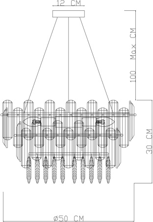 картинка Подвесная люстра хрустальная Bellatrix 3510/02 LM-11 от магазина BTSvet
