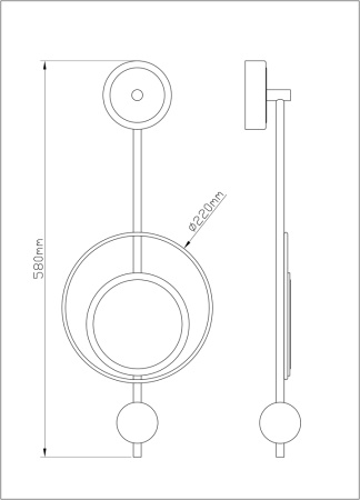 картинка Настенный светильник Polaris A2604AP-7BK от магазина BTSvet