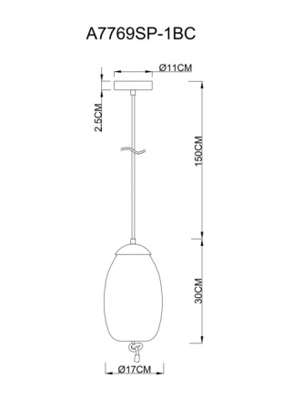 картинка Подвесной светильник светодиодный Cody A7769SP-1BC от магазина BTSvet
