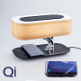 картинка Светодиодная настольная лампа с регулировкой яркости, Qi+Bluetooth колонкой и беспроводным ЗУ CL803042 от магазина BTSvet