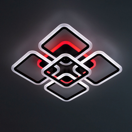 картинка Потолочная люстра светодиодная с управлением голосом и смартфоном с пультом регулировкой цветовой температуры и яркости Марсель CL232A155E RGB от магазина BTSvet