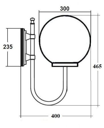 картинка Настенный фонарь уличный GLOBO L 88201L/10A Bl от магазина BTSvet