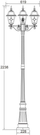 картинка Наземный фонарь FARO 91109B Bl от магазина BTSvet