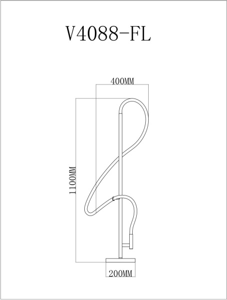 картинка Торшер светодиодный True V4088-FL от магазина BTSvet