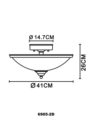 картинка Потолочный светильник Sassari 6905-2D от магазина BTSvet