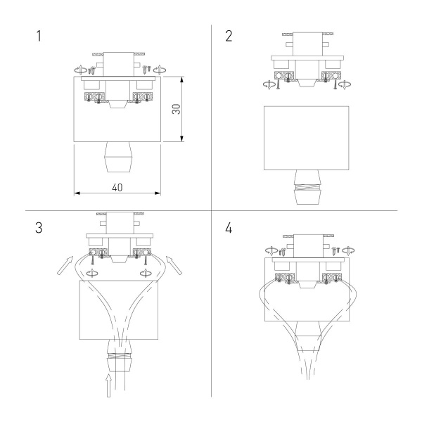картинка Коннектор для подвеса для однофазного шинопровода TRLM-1-CH от магазина BTSvet