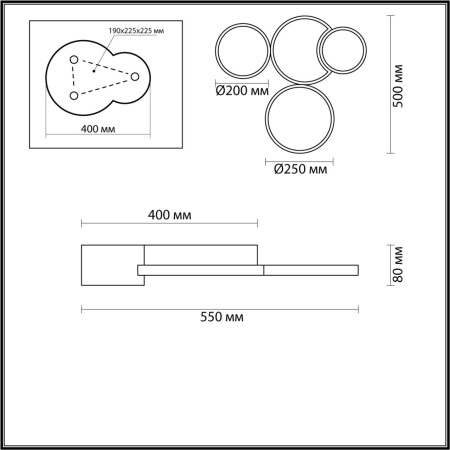 картинка Потолочная люстра светодиодная диммируемая с пультом Norbert 5253/64CL от магазина BTSvet