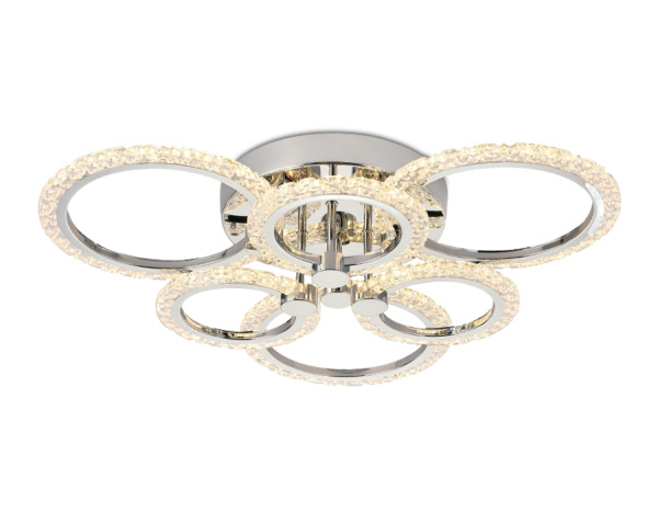 картинка Потолочная люстра светодиодная с пультом регулировкой цветовой температуры и яркости с ночным режимом ACRYLICA FA414 от магазина BTSvet