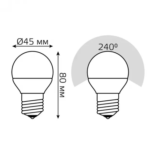 картинка Лампочка светодиодная груша E27 2700K 610lm 105102107 от магазина BTSvet
