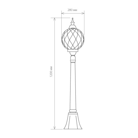 картинка Наземный фонарь уличный Sirius F черное золото от магазина BTSvet