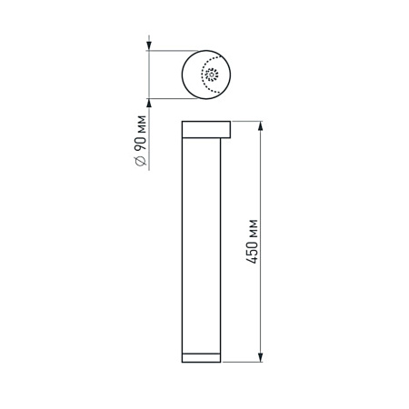 картинка Ландшафтный светильник наземный LGD-Path-Round90-H450B-7W Warm White (Arlight, IP54 Металл, 3 года) 020348 от магазина BTSvet