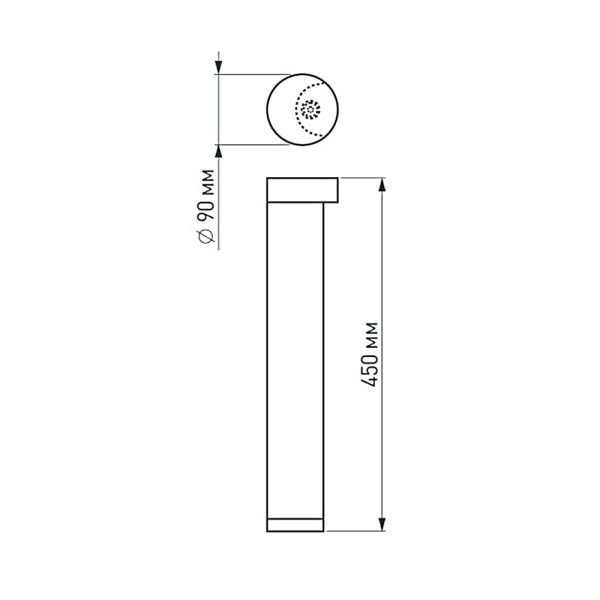 картинка Ландшафтный светильник наземный LGD-Path-Round90-H450B-7W Warm White (Arlight, IP54 Металл, 3 года) 020348 от магазина BTSvet