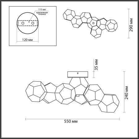 картинка Потолочная люстра светодиодная Bingo 4305/36CL от магазина BTSvet