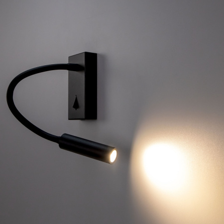 картинка Спот гибкий с выключателем Черный Декарт CL704361 LED от магазина BTSvet