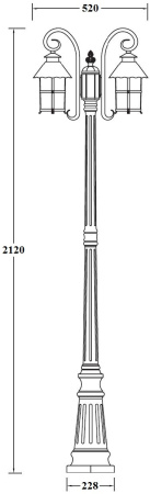 картинка Наземный фонарь CAIOR 1 81509A/18 Gb от магазина BTSvet