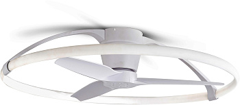 Потолочная люстра светодиодная с вентилятором с пультом и управлением смартфоном с голосовым управлением и регулировкой цветовой температуры Nepal 7530