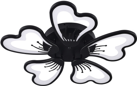 картинка Потолочная люстра светодиодная с управлением смартфоном и пультом регулировкой цветовой температурой и яркости ночным режимом и таймером INNOVATION STYLE 83030 BLACK от магазина BTSvet