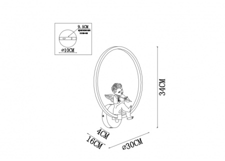 картинка Настенный светильник Paradise A6065AP-1WH от магазина BTSvet