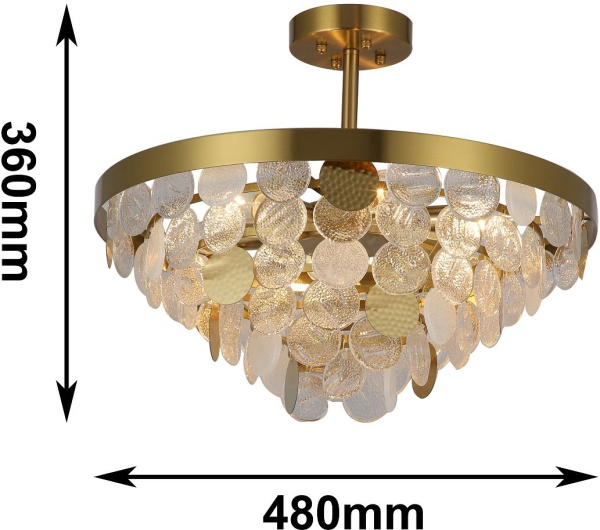 картинка Потолочная люстра Vesuvius 2905-6P от магазина BTSvet