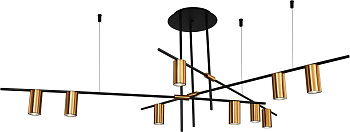 Люстра потолочная на штанге Breve V000028 (12023/9R Black)
