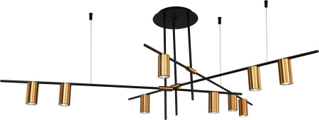 Люстра потолочная на штанге Breve V000028 (12023/9R Black)