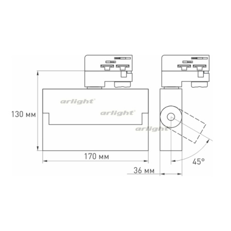 картинка Трековый светильник светодиодный LGD-LOFT-TRACK-4TR-S170-20W Day4000 (BK, 24 deg) (Arlight, IP40 Металл, 3 года) 026232 от магазина BTSvet