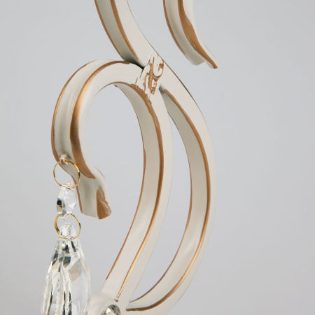 картинка Хрустальная настольная лампа свеча 12205/1T белый Strotskis от магазина BTSvet