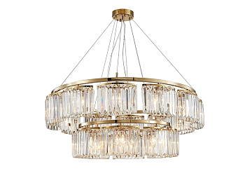Подвесная люстра хрустальная 4358+12/S gold