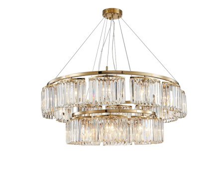 Подвесная люстра хрустальная 4358+12/S gold