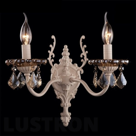 картинка Бра 3281/2 белый с золотом/тонированный хрусталь Strotskis от магазина BTSvet