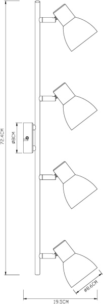 картинка Спот Falena A3117PL-4BK от магазина BTSvet