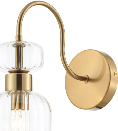 картинка Бра Gloss 1141/1A E14*60W Antigue copper/Clear от магазина BTSvet