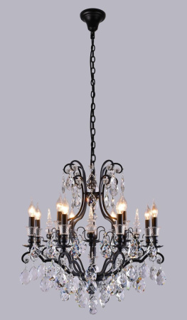 картинка Подвесная люстра MAGNIFICO SP13 BLACK/TRANSPARENT от магазина BTSvet