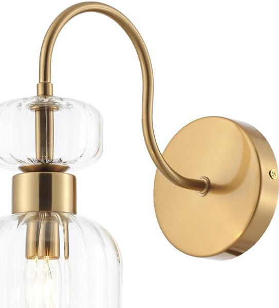 картинка Бра Gloss 1141/1A E14*60W Antigue copper/Clear от магазина BTSvet