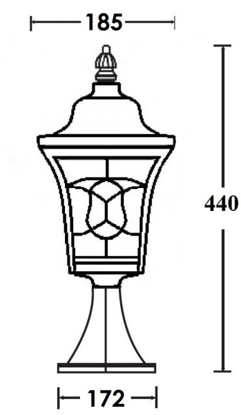 картинка Наземный фонарь VENECIA 2S 91804S Bl от магазина BTSvet
