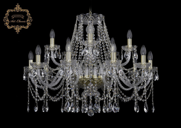 Хрустальная подвесная люстра 11.12.10+5.300.Gd.Sp