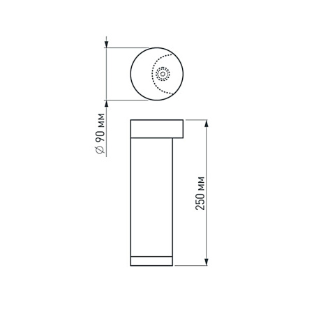 картинка Ландшафтный светильник наземный LGD-Path-Round90-H250B-7W Warm White (Arlight, IP54 Металл, 3 года) 020347 от магазина BTSvet