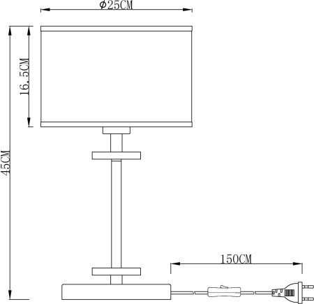 картинка Интерьерная настольная лампа с выключателем Furore A3990LT-1CC от магазина BTSvet