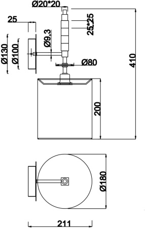 картинка Бра Torony MOD066WL-01CH от магазина BTSvet