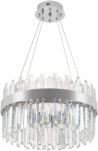 картинка Подвесная люстра хрустальная светодиодная с управлением смартфоном и пультом регулировкой цветовой температурой и яркости ночным режимом и таймером LED LAMPS 81271 от магазина BTSvet