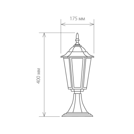 картинка Наземный фонарь 1004S черное золото от магазина BTSvet