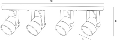 картинка Спот Mizar A1311PL-4BK от магазина BTSvet